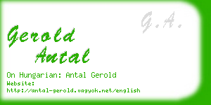 gerold antal business card